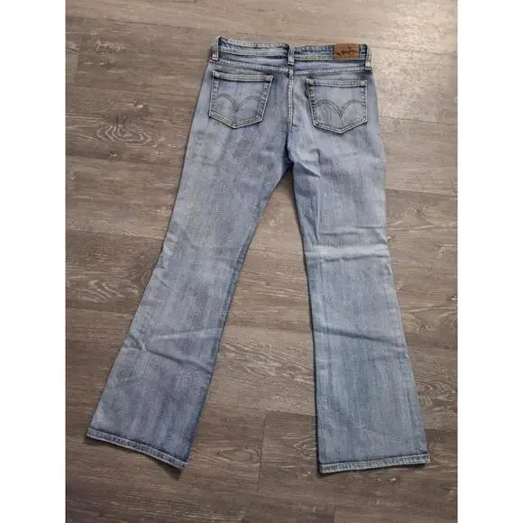 Levi's 518 Women's Bootcut Jeans Vintage, Super Low, Size 7, Light Wash - Picture 4 of 6